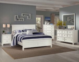 New Classic Tamarack White 4-Piece Queen Bedroom Set