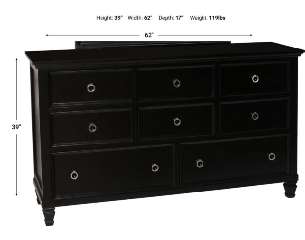 New Classic Tamarack Black Dresser large image number 5