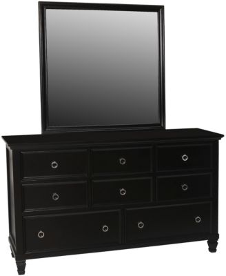New Classic Tamarack Black Dresser With, Black Dresser With Mirror And Chest Set