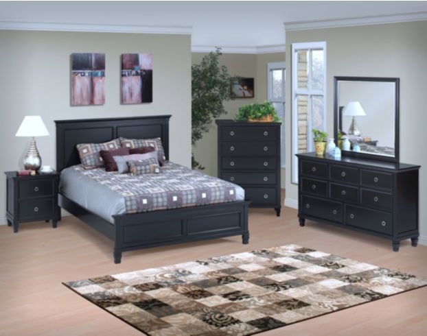 New Classic Tamarack Black 4-Piece Queen Bedroom Set large image number 1