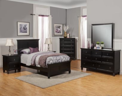 New Classic Tamarack Black Twin Bed