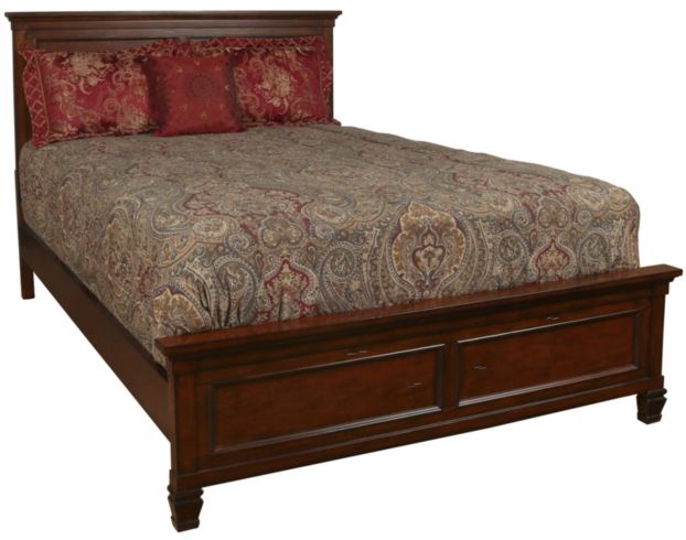 New Classic Tamarack Brown Cherry King Bed large image number 1