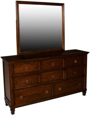 New Classic Tamarack Brown Cherry Dresser With Mirror Homemakers