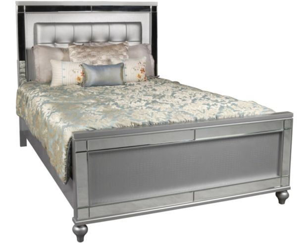 New Classic Valentino Silver Queen Bed large image number 1