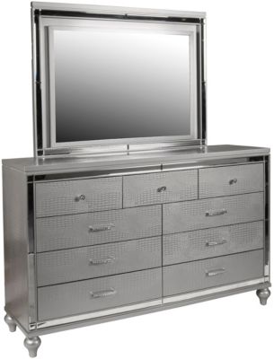 New Classic Valentino Silver Dresser With Mirror Homemakers