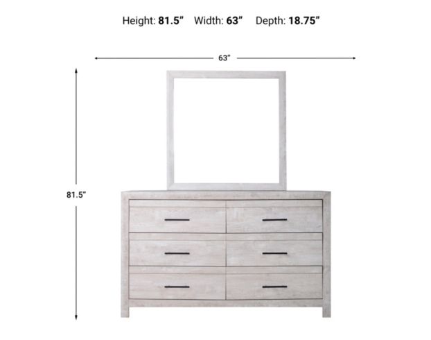 New Classic Biscayne Gray Dresser & Mirror large image number 8