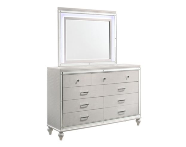 New Classic Valentino Whtie Dresser with Mirror large image number 5