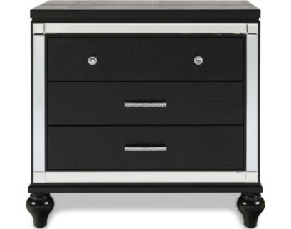 New Classic Valentino Black Nightstand