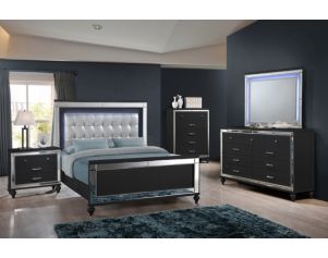New Classic Valentino Black 4-Piece Queen Bedroom Set