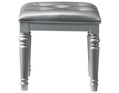 New Classic Valentino Silver Vanity Stool