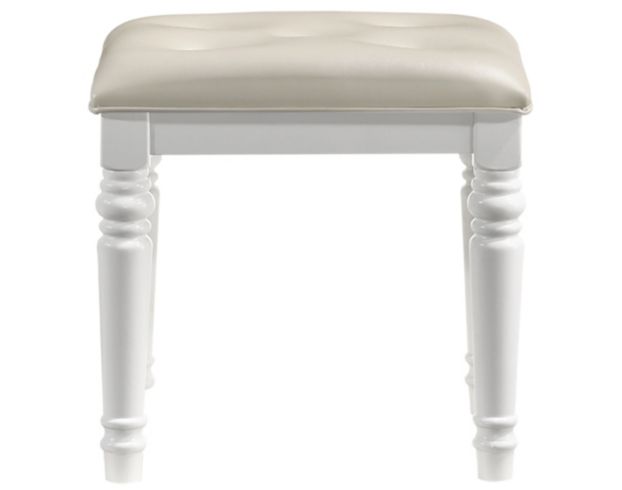 White wood vanity stool discount
