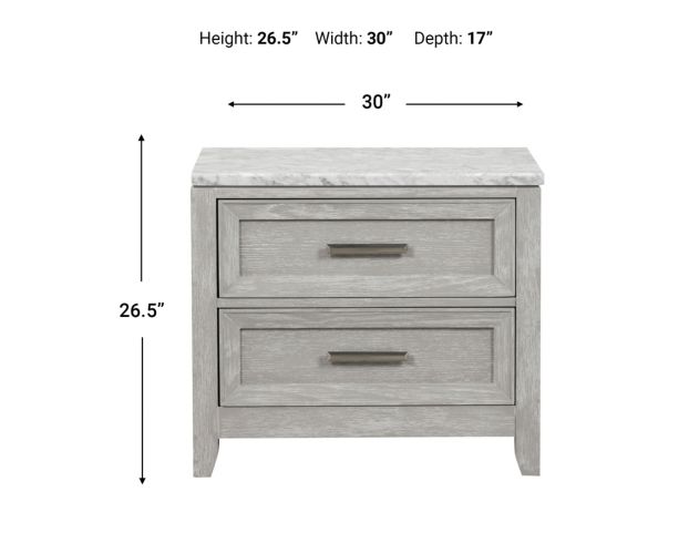 New Classic Fiona Mist Gray Nightstand large image number 8