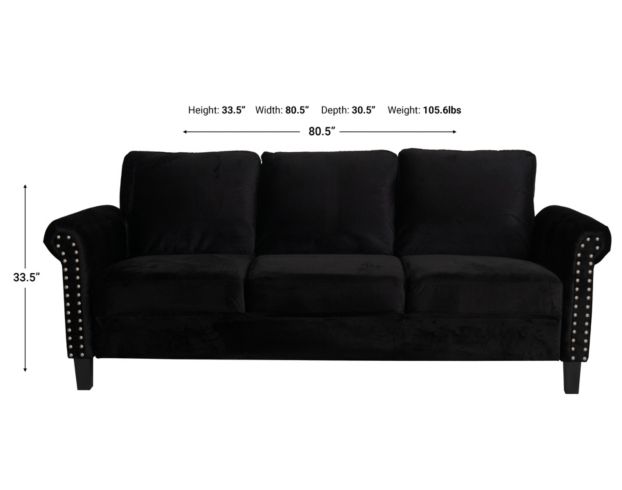New Classic Alani Black Sofa large image number 6