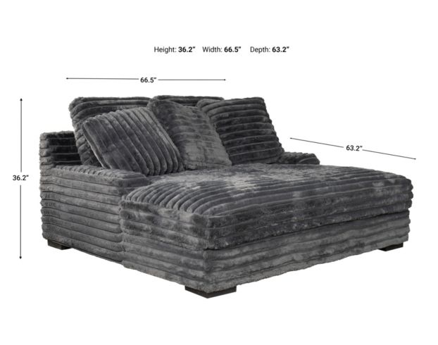 New Classic Embrace Charcoal Dual Chaise Lounge large image number 7