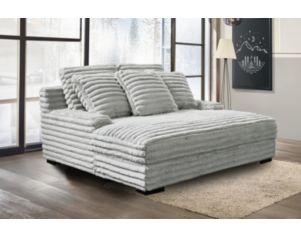 New Classic Embrace Gray Dual Chaise Lounge