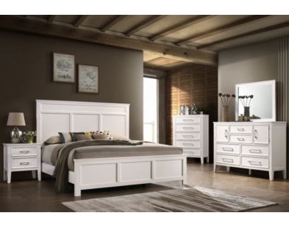 New Classic Andover White 4-Piece Queen Bedroom Set