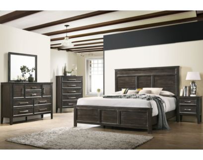 New Classic Andover Nutmeg 4-Piece Queen Bedroom Set