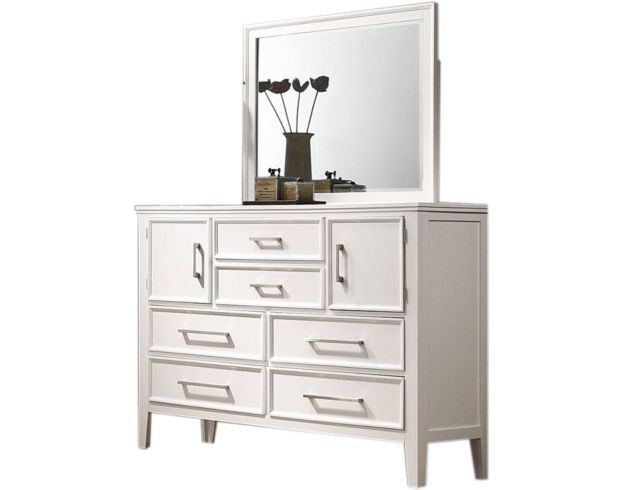 New Classic Andover White Dresser/Mirror Set large image number 1
