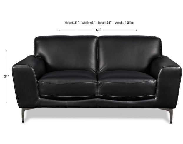 New Classic Carrara 100% Leather Loveseat large image number 3