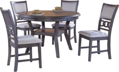 Gia round discount dining set gray