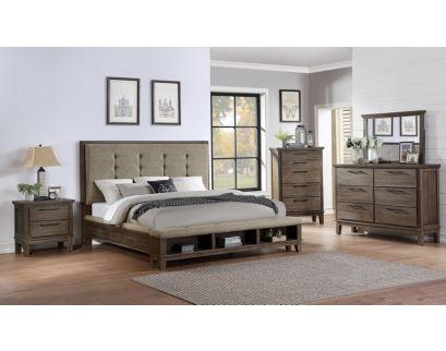 New Classic Cagney Vintage 4-Piece King Bedroom Set