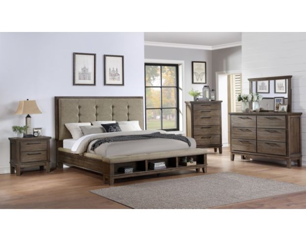 New Classic Cagney Vintage 4-Piece King Bedroom Set large image number 1