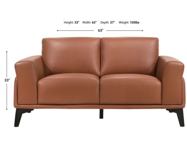 New Classic Como 100% Leather Loveseat large image number 6