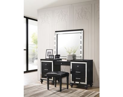 New Classic Valentino Black Vanity With Mirror