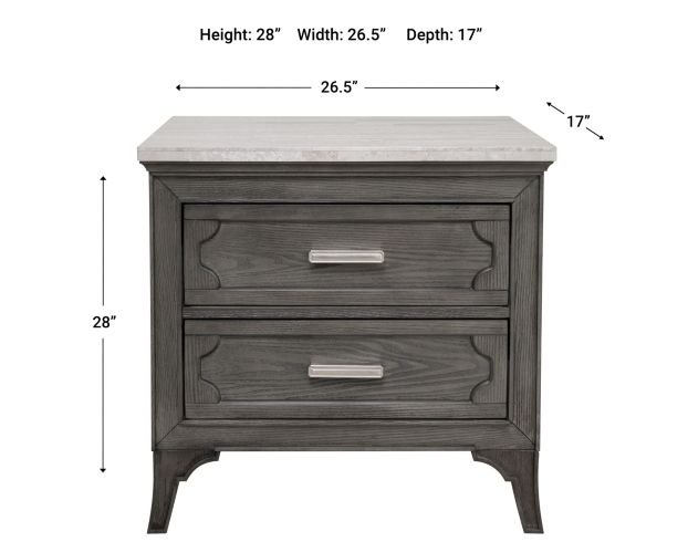 New Classic Lisbon Gray Nightstand large image number 9