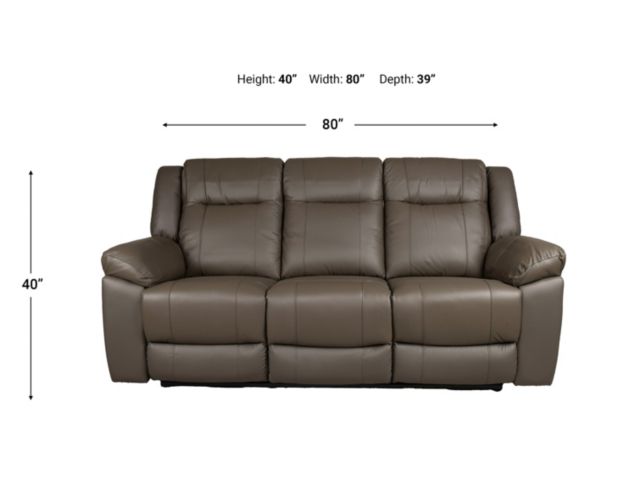 New Classic Taggart Leather Reclining Sofa large image number 9