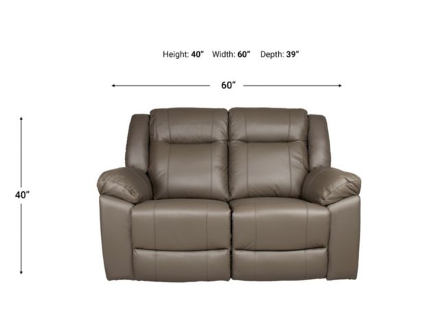 New Classic Taggart Leather Reclining Loveseat large image number 8