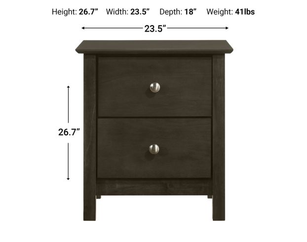 New Classic Aries Gray Nightstand large image number 8