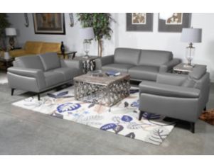 New Classic Como 100% Leather Sofa and Loveseat Set