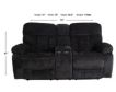 New Classic Bravo Charcoal Power Recline Loveseat with Console small image number 8