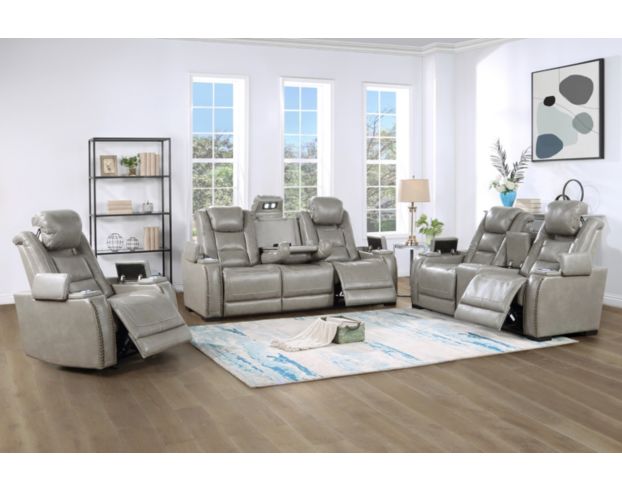 New Classic Breckenridge Leather Power Reclining Loveseat with Console large image number 7