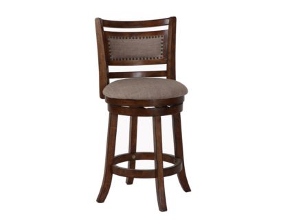 New Classic Aberdeen Dark Brown with Fabric Seat Counter Stool