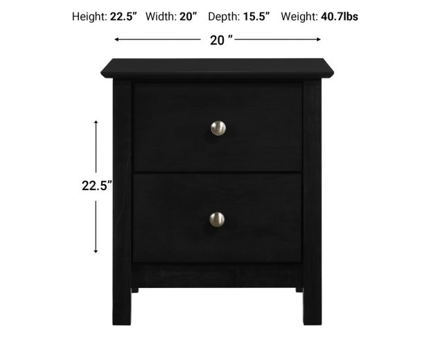 New Classic Aries Black Nightstand large image number 7