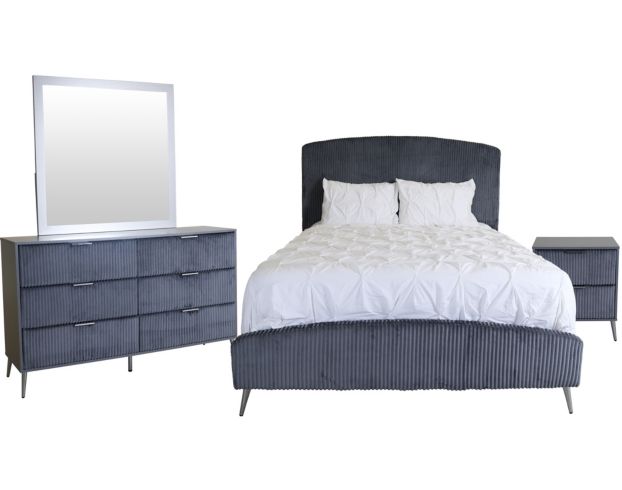 New Classic Kailani Gray 4-Piece Queen Bedroom Set large image number 1