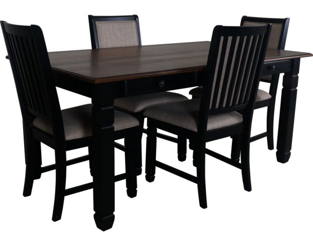 New Classic Prairie Point Black 5-Piece Dining Set large image number 2