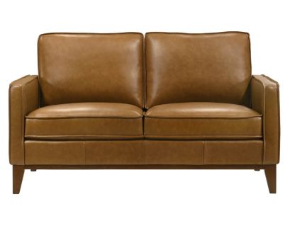 New Classic Caspar Caramel Genuine Leather Loveseat