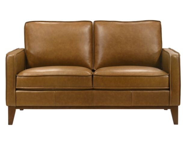 New Classic Caspar Caramel Genuine Leather Loveseat large image number 1