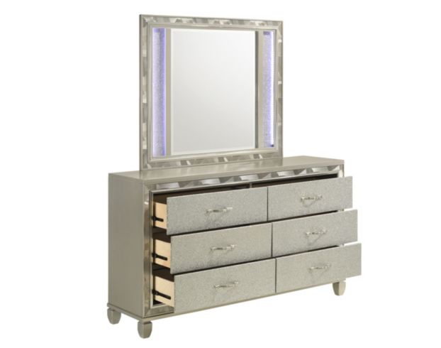 New Classic Radiance Silver Dresser with Mirror large image number 2