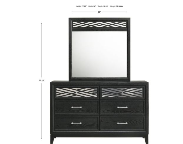 New Classic Obsidian Dresser with Mirror large image number 8