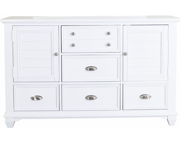 Hilton Head 5 Pc White Colors,White Queen Bedroom Set With Mirror, 3 Pc  Queen Panel Bed, Door Dresser - Rooms To Go