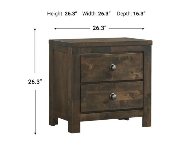 New Classic Home Furnishings Blue Ridge Rustic Gray Nightstand large image number 7