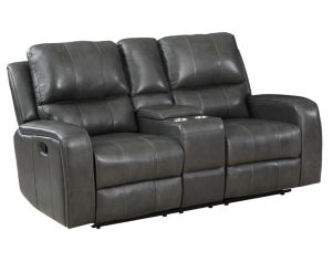 New Classic Linton Leather Reclining Loveseat with Console