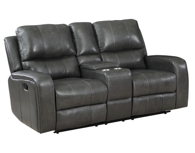 New Classic Linton Leather Reclining Loveseat with Console large image number 2