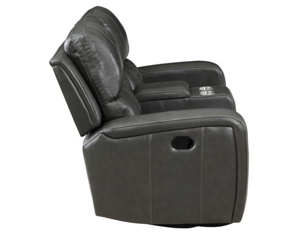 New Classic Linton Leather Reclining Loveseat with Console large image number 4