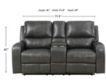 New Classic Linton Leather Reclining Loveseat with Console small image number 9