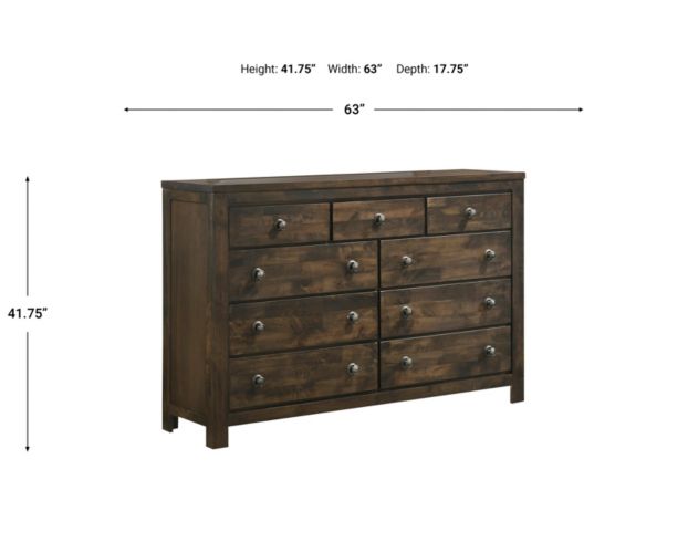 New Classic Home Furnishings Blue Ridge Rustic Gray Dresser large image number 7